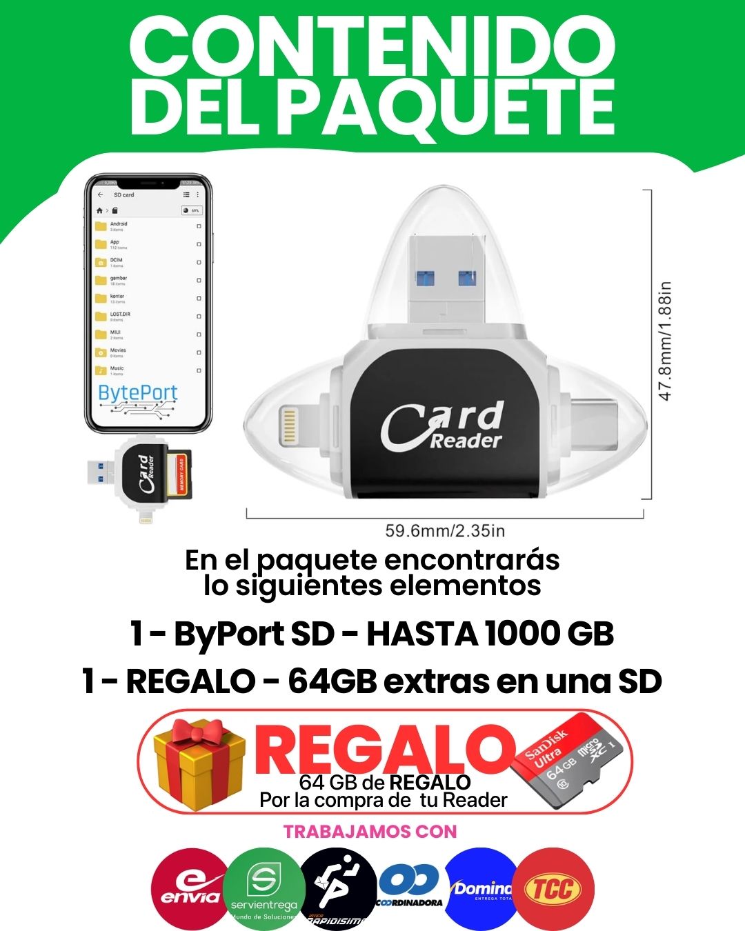 LectorSD - EXTENSION DE MEMORIA CELULAR