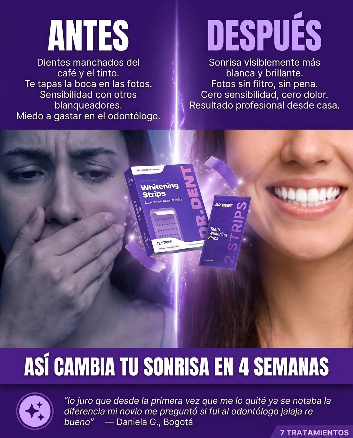 DR.DENT Purple Whitening Strips 2