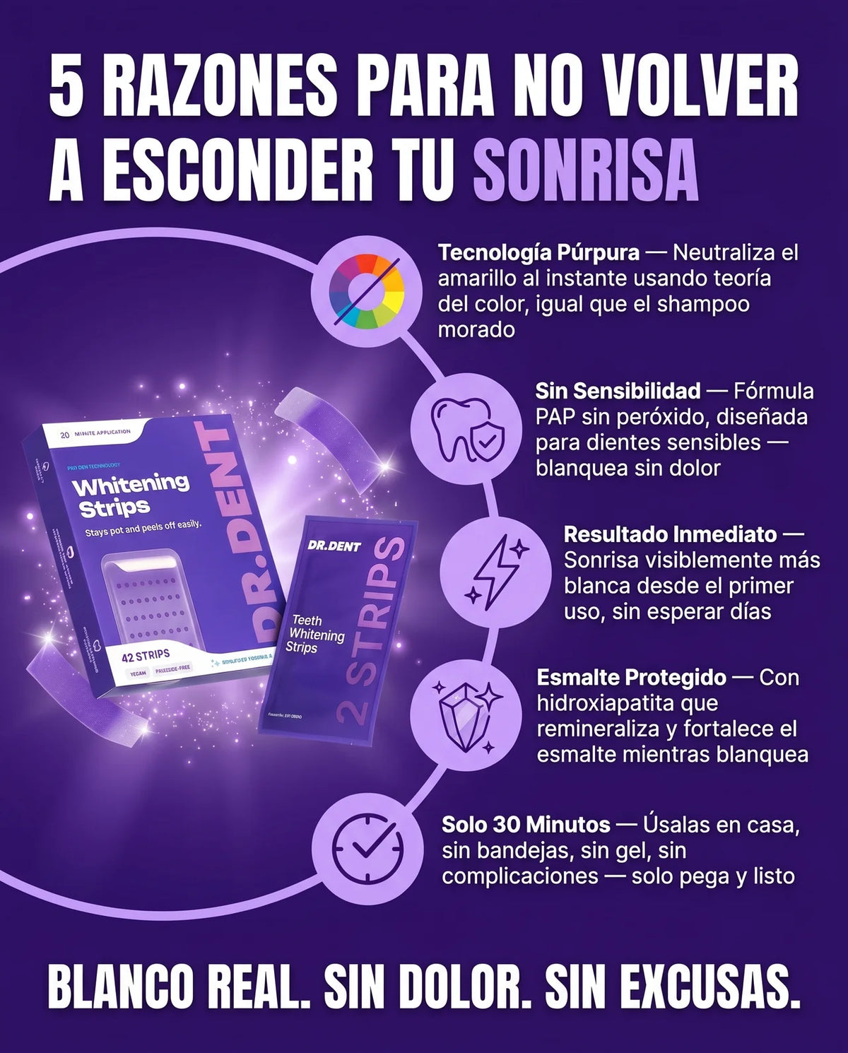 DR.DENT Purple Whitening Strips 4