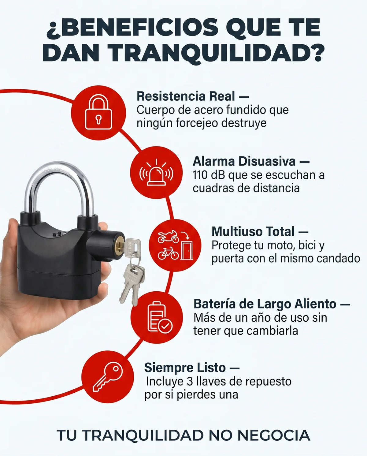 Candado con Alarma SecureAlert